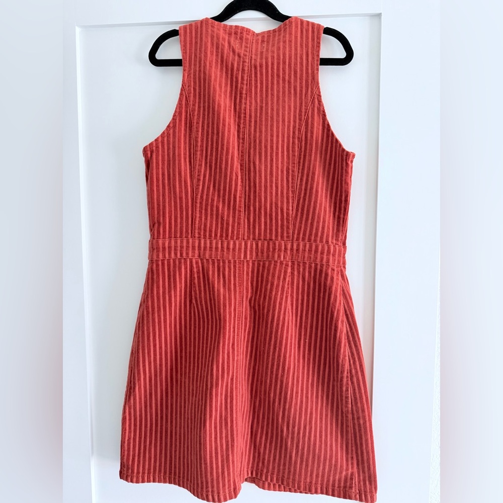 MP/D Coral/Rust Corduroy Striped Mini Dress - Picture 4 of 4